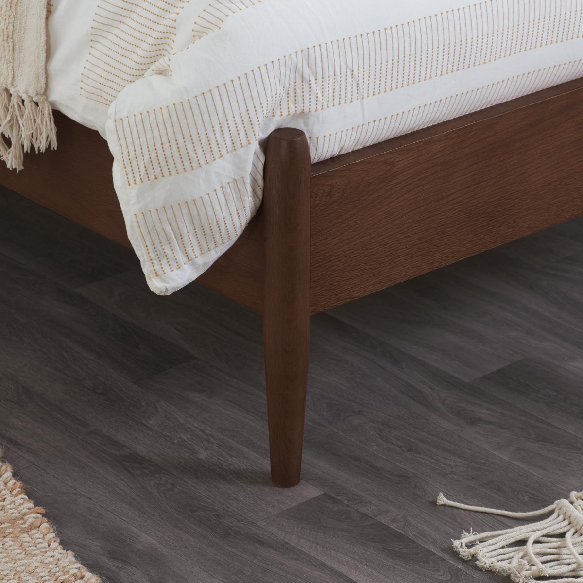 Spindle Wooden Bed Dark Brown – image 4