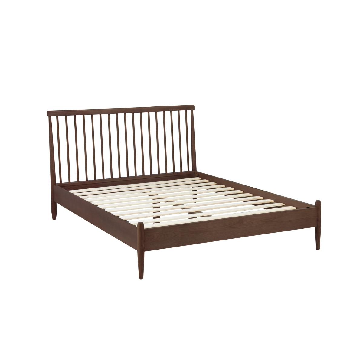 Spindle Wooden Bed Dark Brown – image 5
