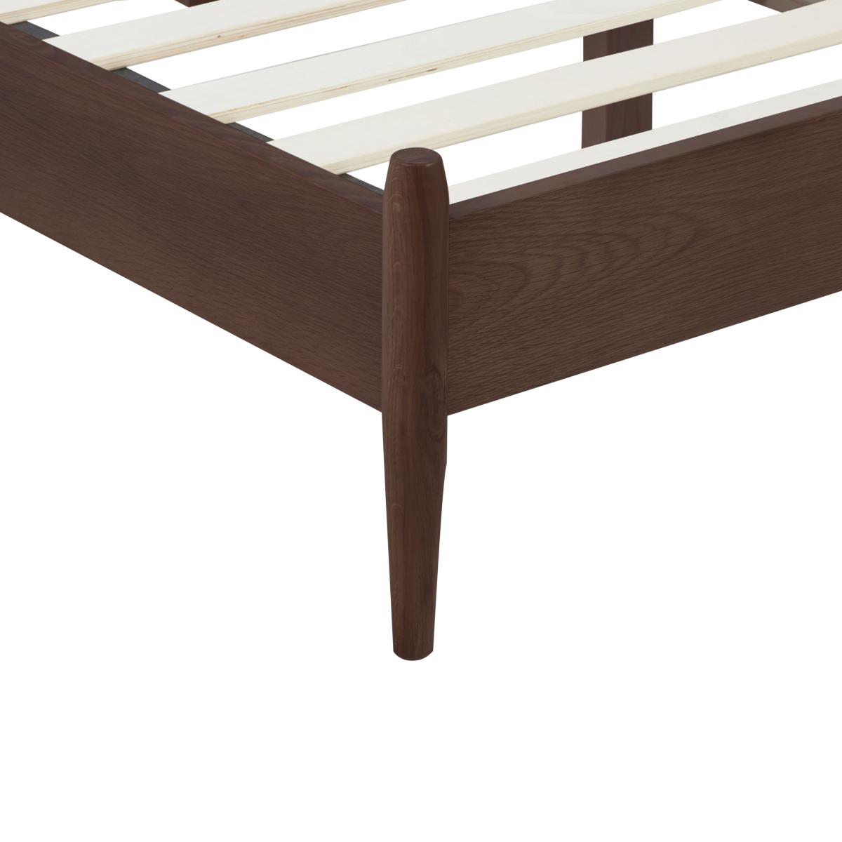 Spindle Wooden Bed Dark Brown – image 6