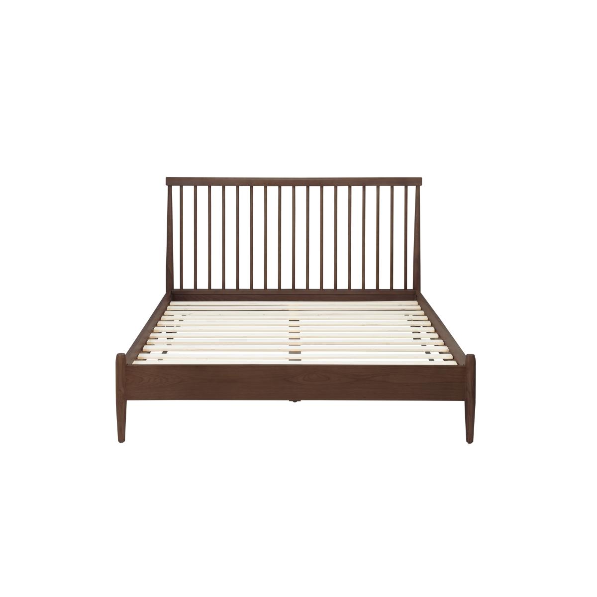 Spindle Wooden Bed Dark Brown – image 7