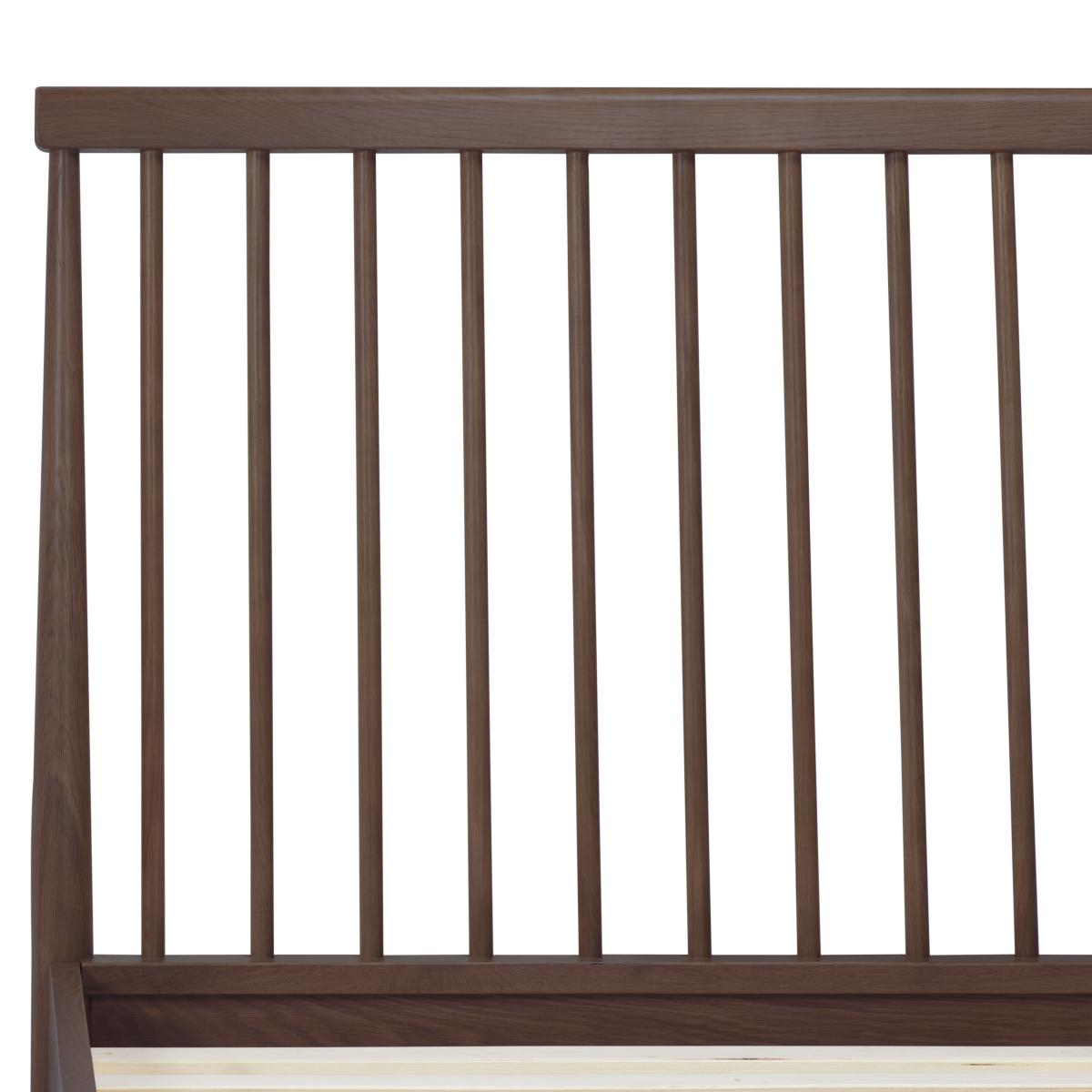 Spindle Wooden Bed Dark Brown – image 8