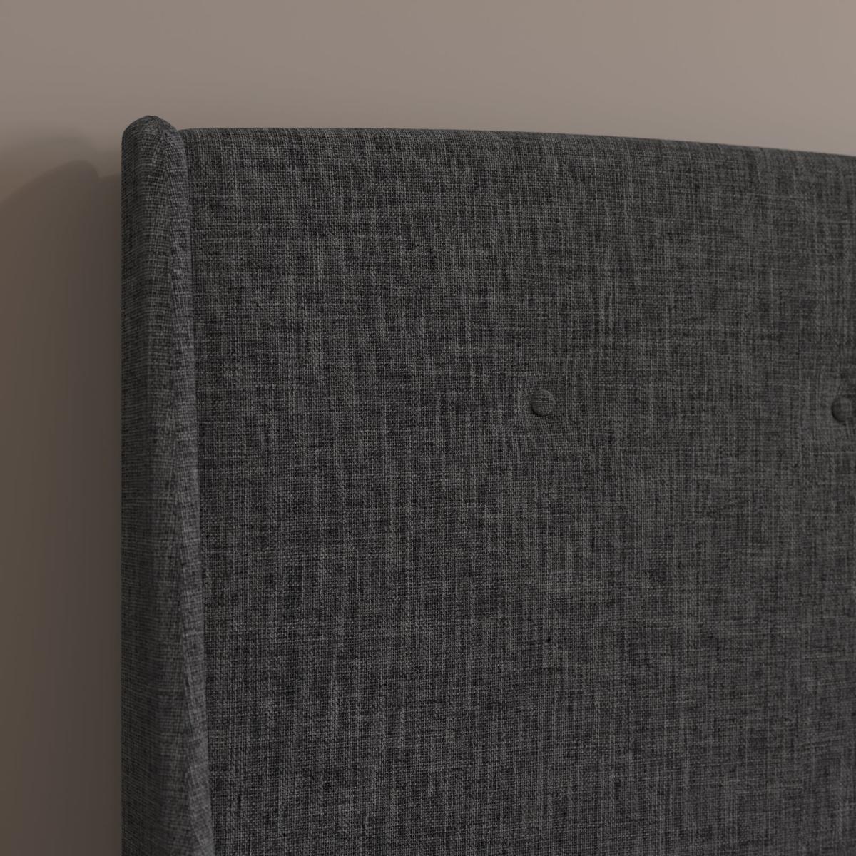 Mason Buttoned Woven Fabric Bed Grey – image 5