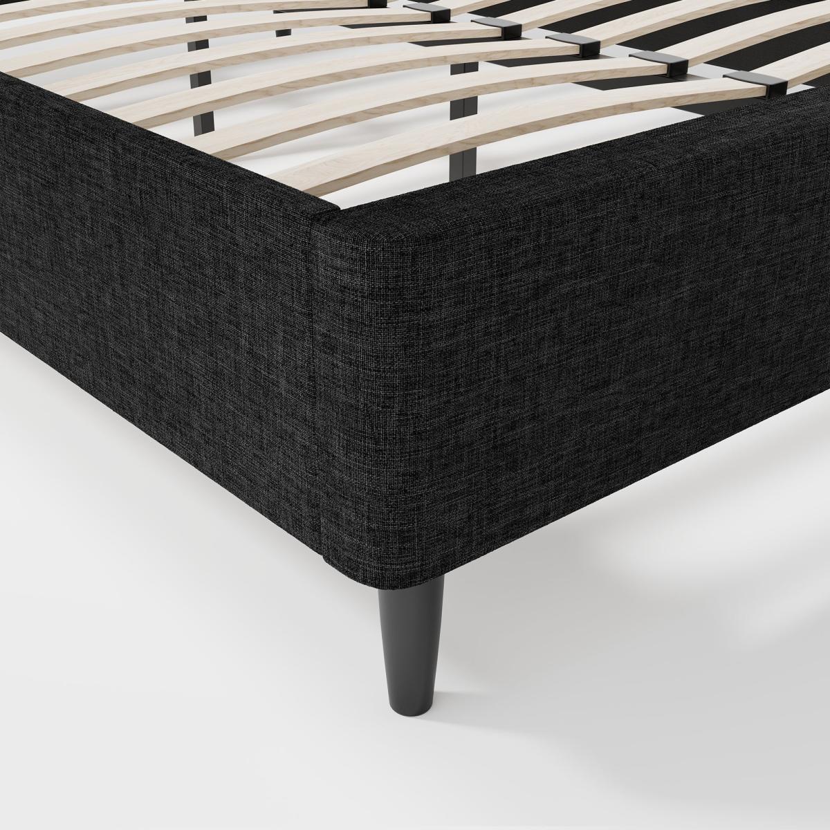 Mason Buttoned Woven Fabric Bed Grey – image 7