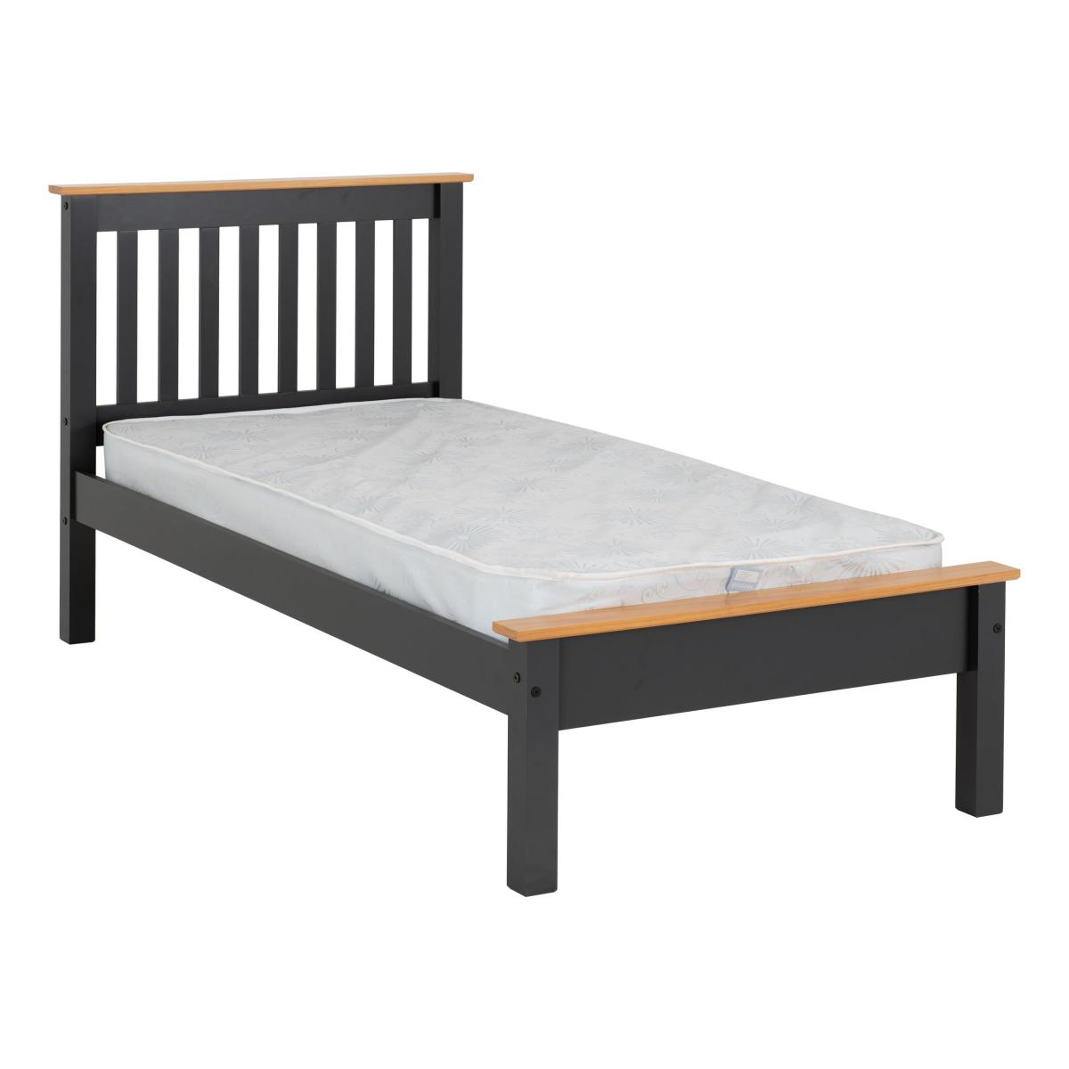 Monaco Low Foot End Bed Frame Charcoal (Grey) – image 2