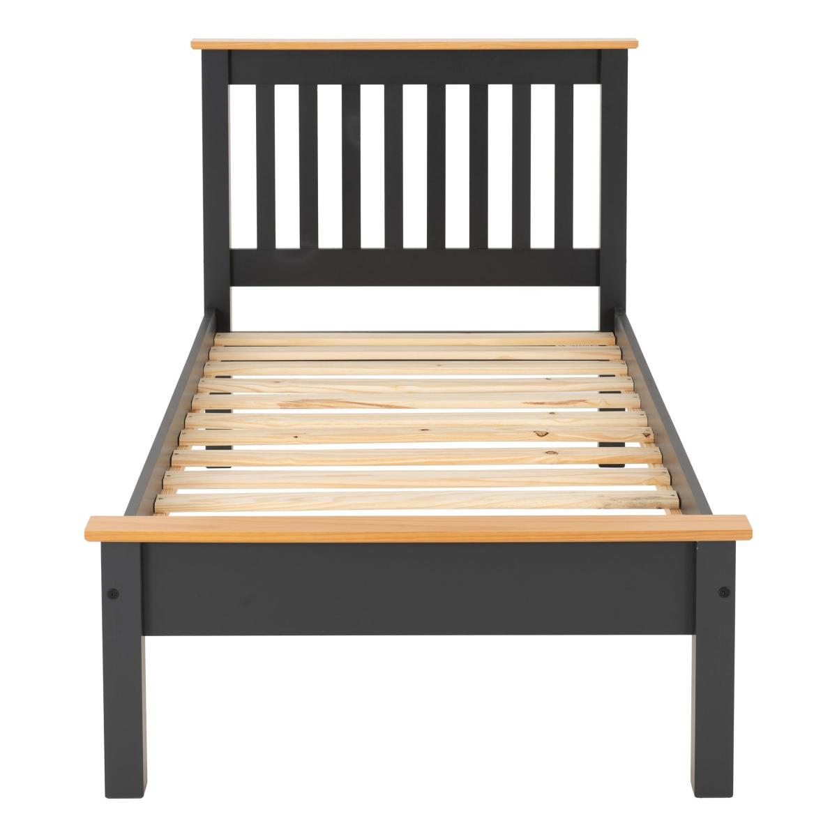 Monaco Low Foot End Bed Frame Charcoal (Grey) – image 4