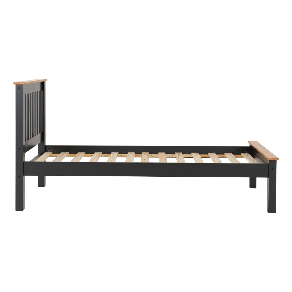 Monaco Low Foot End Bed Frame Charcoal (Grey) – image 5