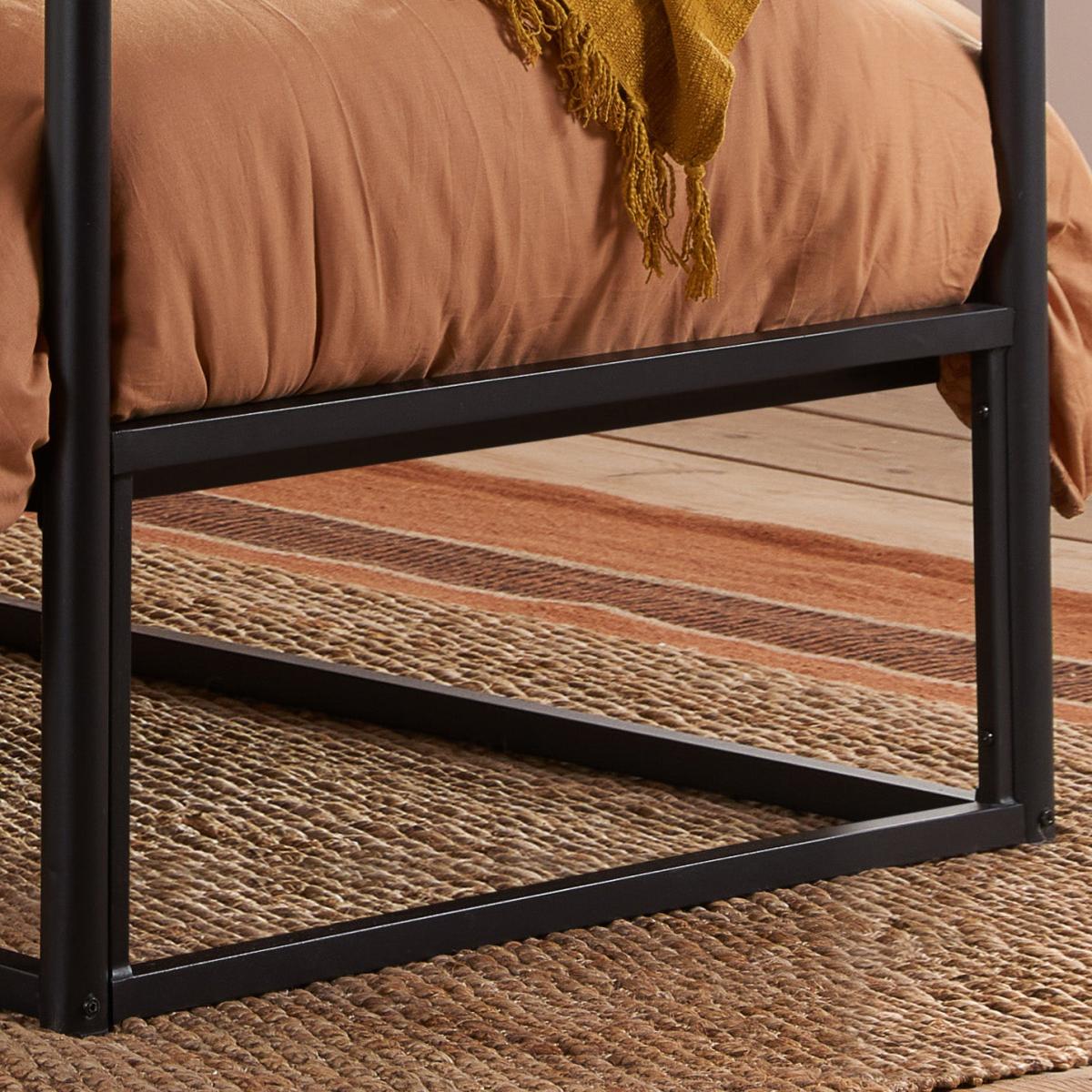 Farringdon Metal 4 Poster Bed Black – image 3
