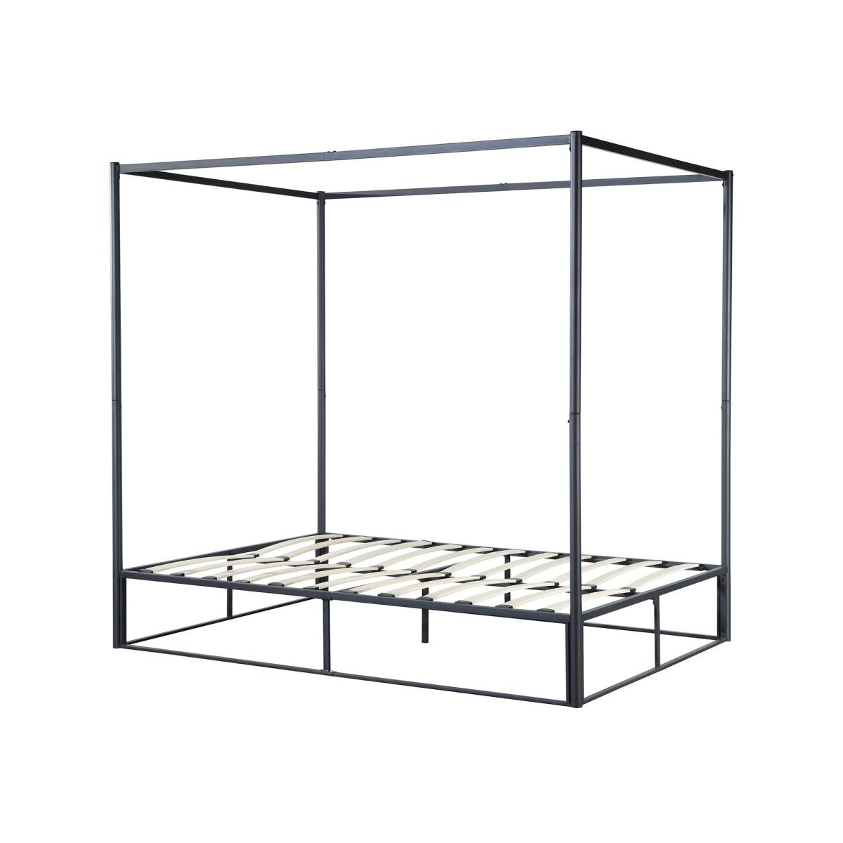 Farringdon Metal 4 Poster Bed Black – image 5