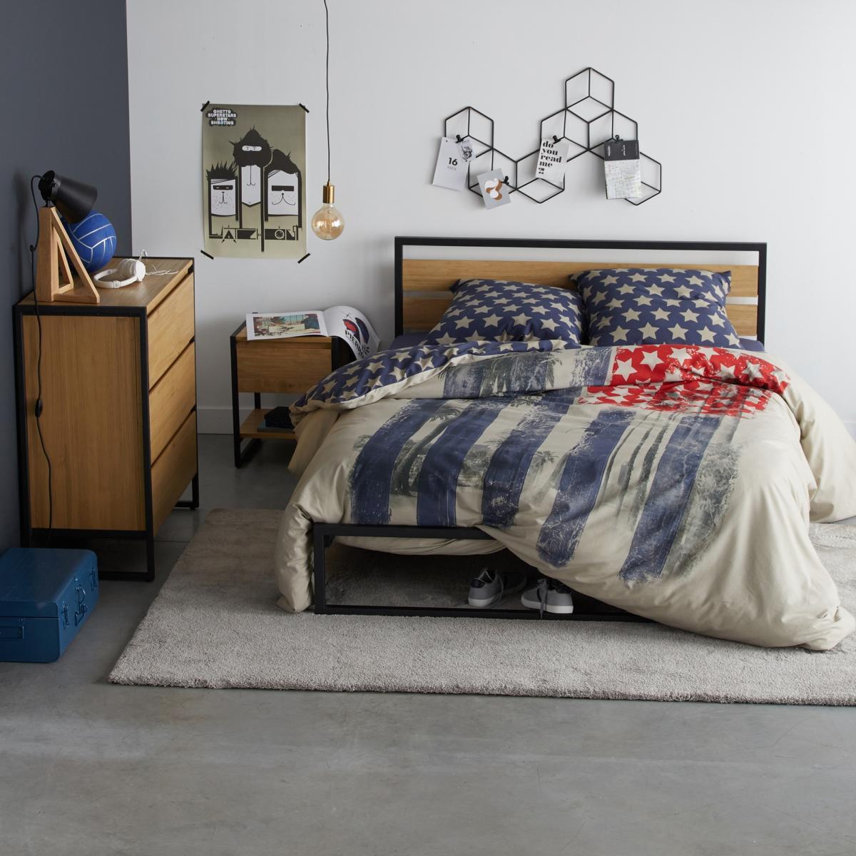 Hiba Steel and Pine Bed – image 4