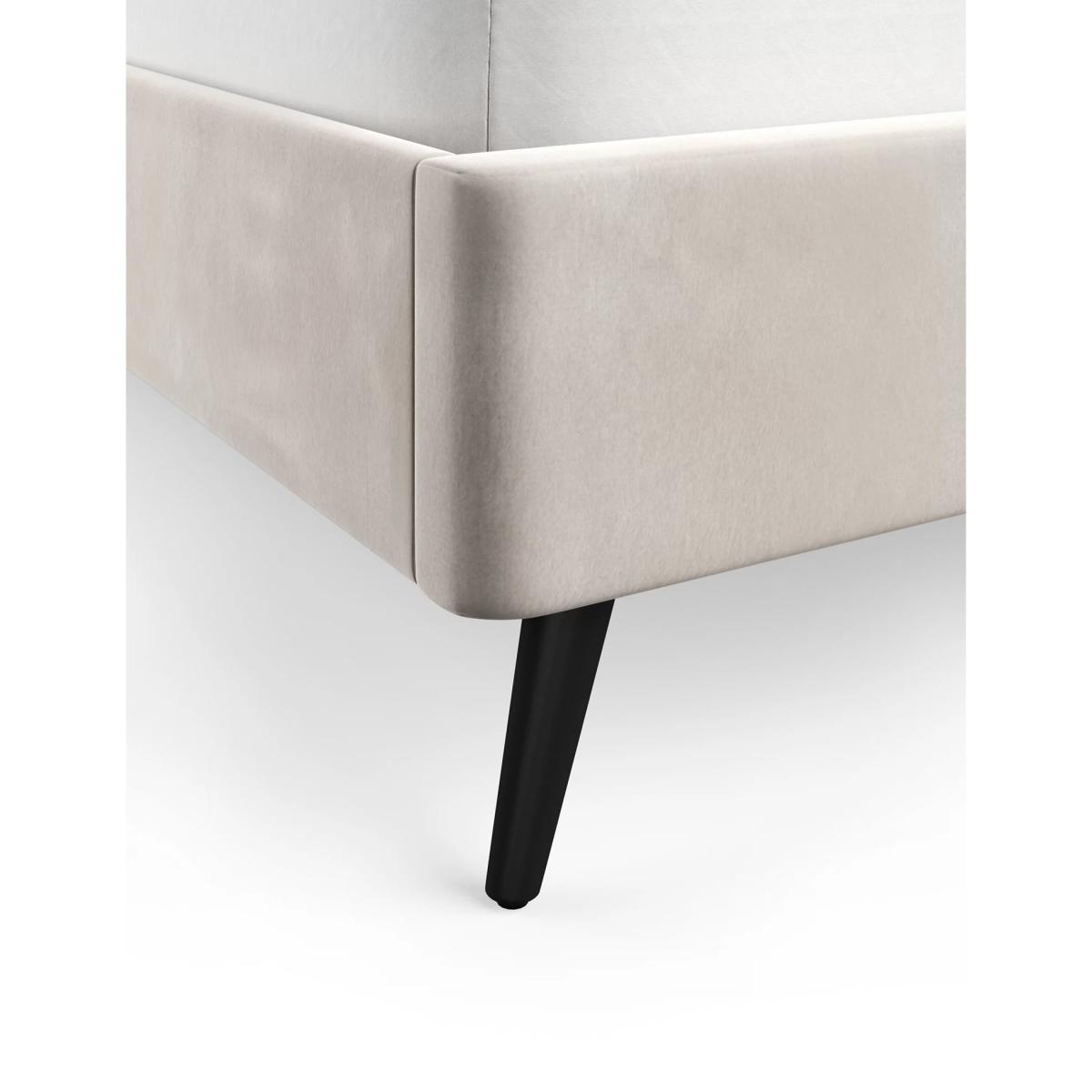 M&S Callen Velvet Bed - 4FT6 - Silver, Silver – image 3