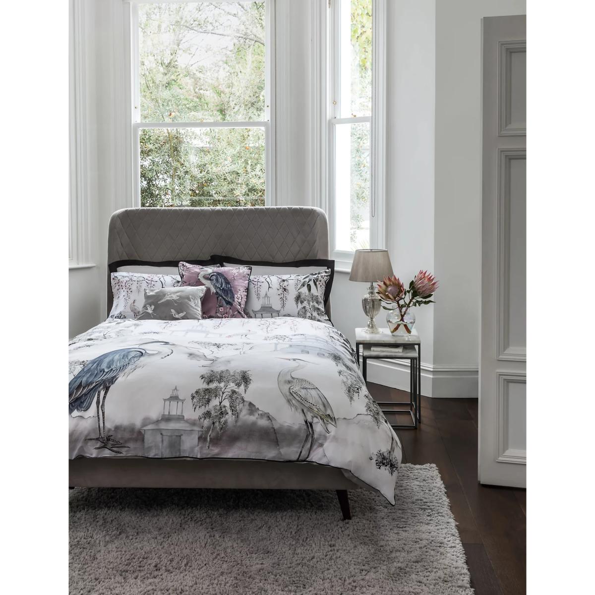 M&S Callen Velvet Bed - 4FT6 - Silver, Silver – image 6