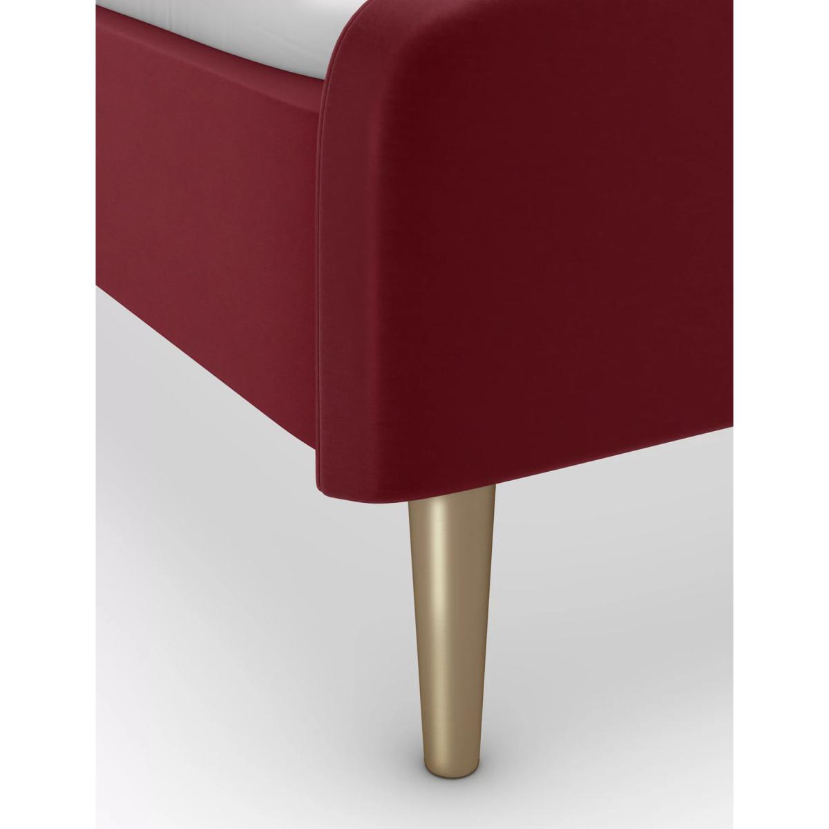 M&S Charleston Bed - 5FT - Oxblood, Oxblood,Silver – image 4
