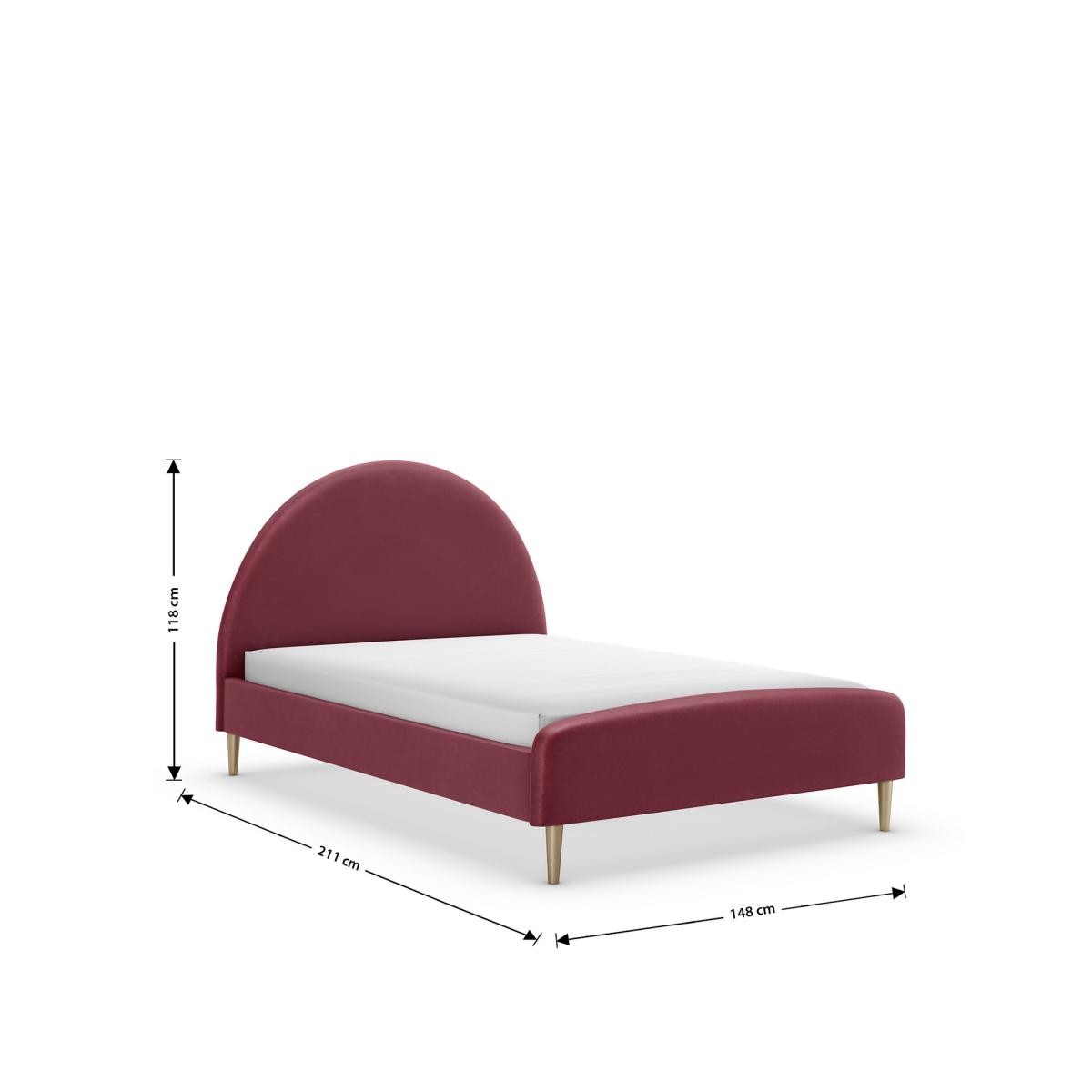 M&S Charleston Bed - 5FT - Oxblood, Oxblood,Silver – image 7