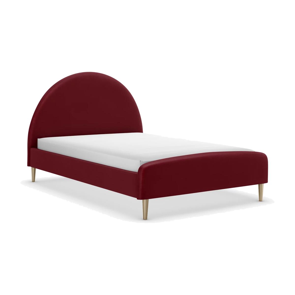 M&S Charleston Bed - 5FT - Oxblood, Oxblood,Silver – image 1