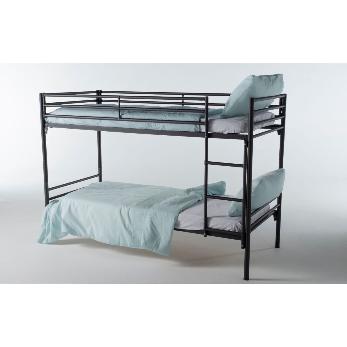 Kennedy - Metal Bunk Bed with Mattress - Black