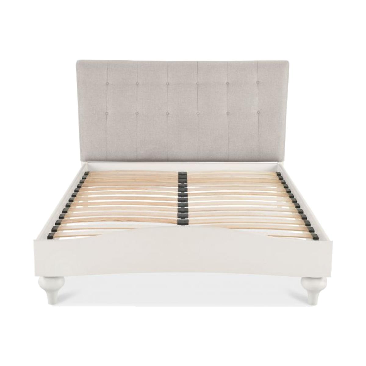 Montreal Soft Grey Bed Frame Pebble Grey Upholstered – image 1