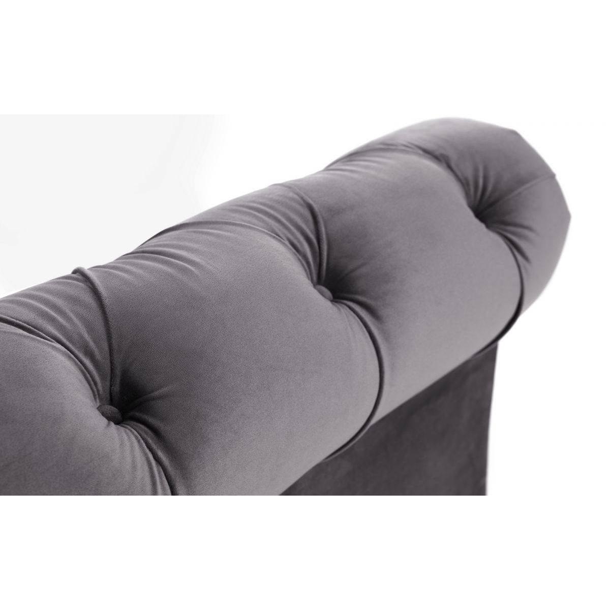 Julian Bowen Valentino Velvet Sleigh Bed - Grey – image 5