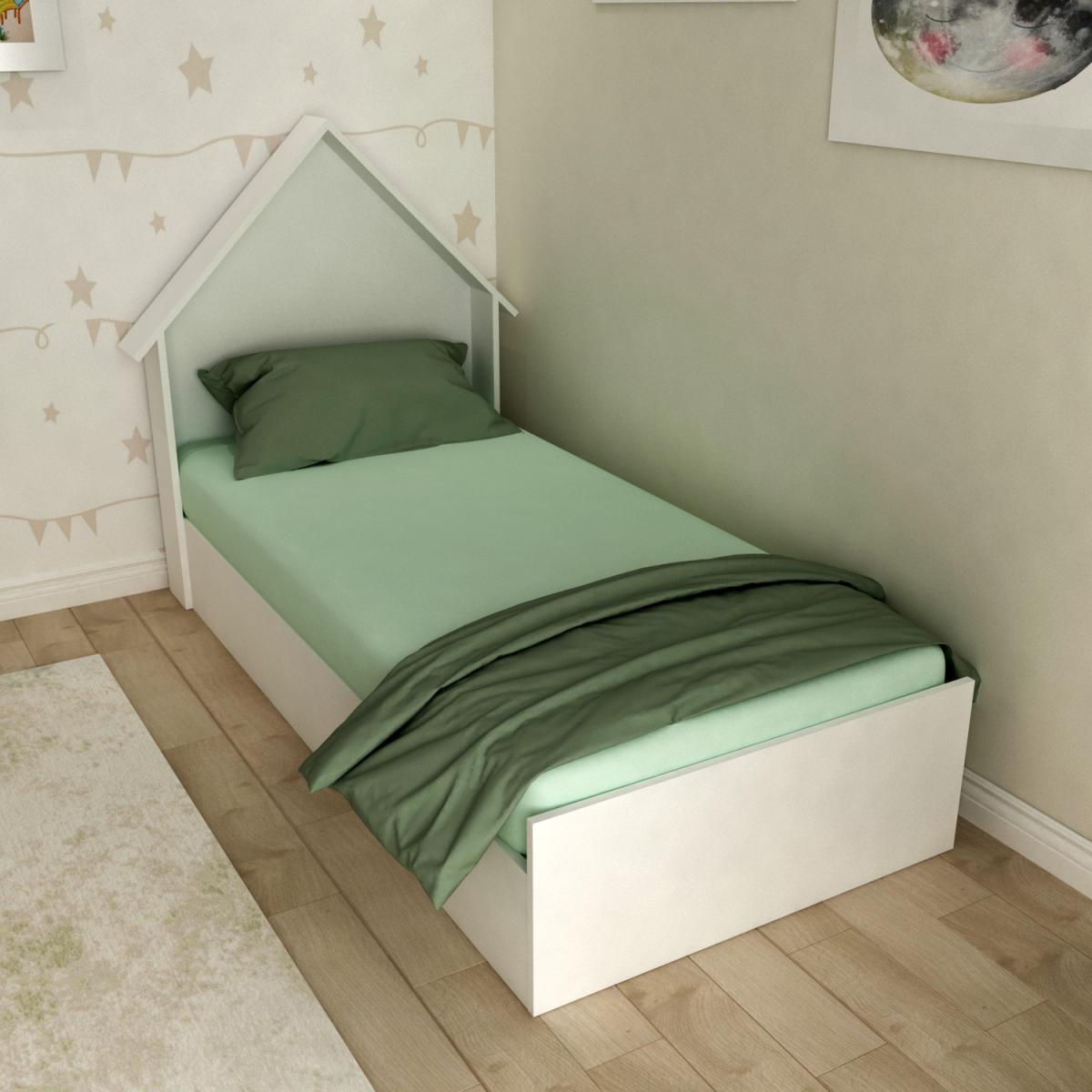 Ayden Bedstead Bed Frame with Headboard - White – image 3