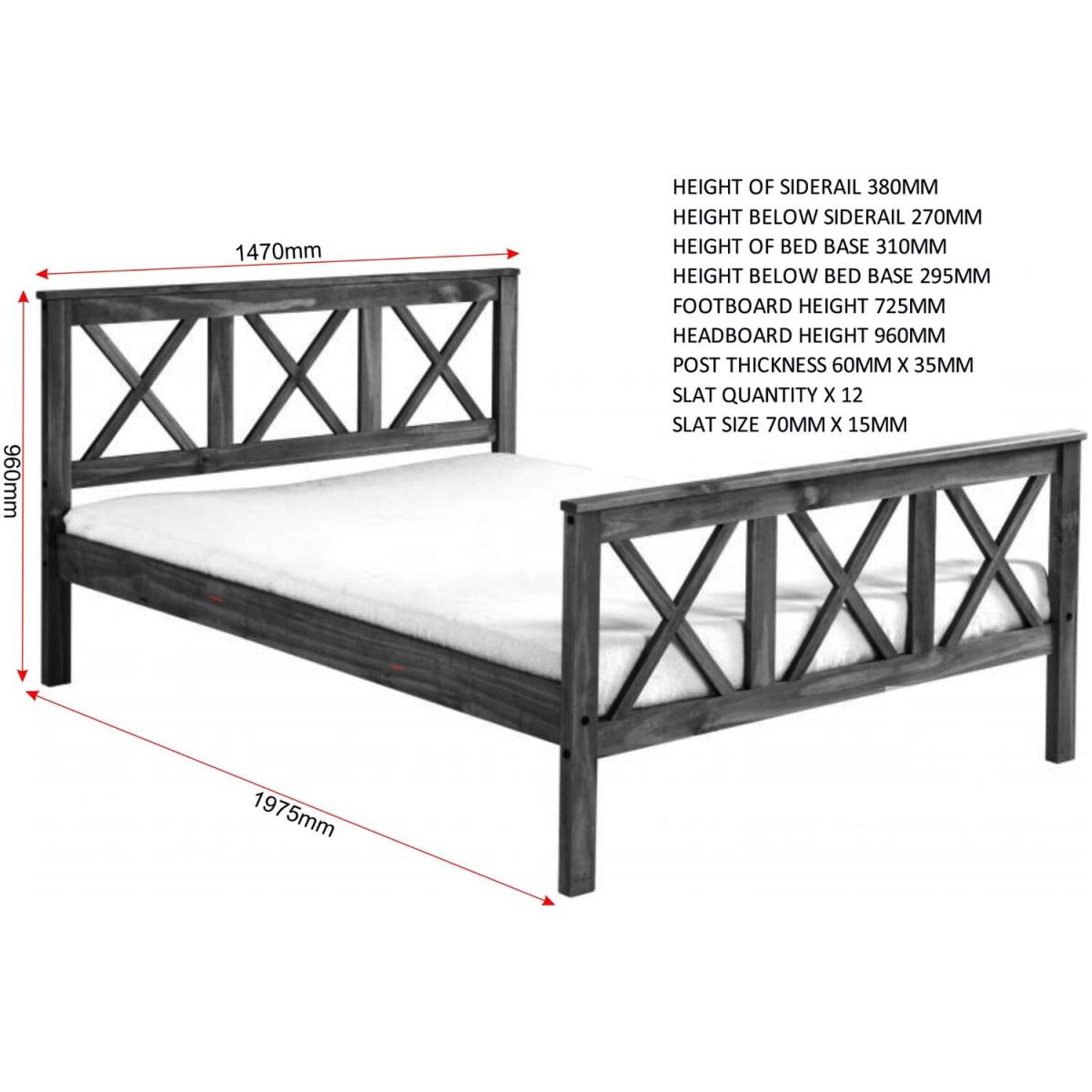 Salvador 4'6" Bed High Foot End - brown – image 2