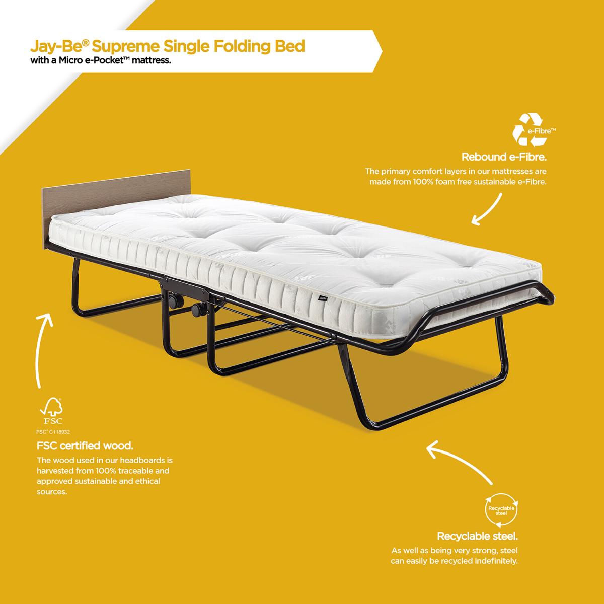 Jay-Be Supreme Micro e-Pocket Folding Bed - Single – image 5