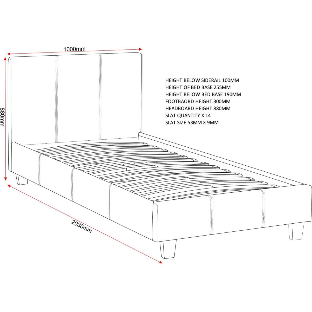 Prado 3' Bed - Grey PU – image 17