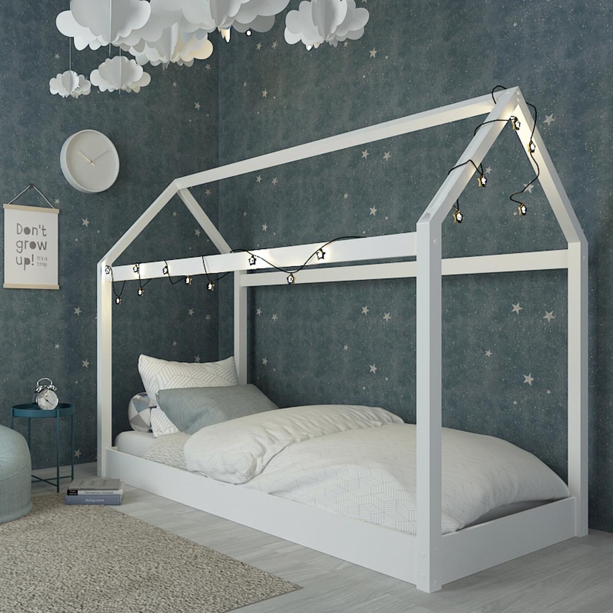 Hickory Contemporary House Bed - White – image 1