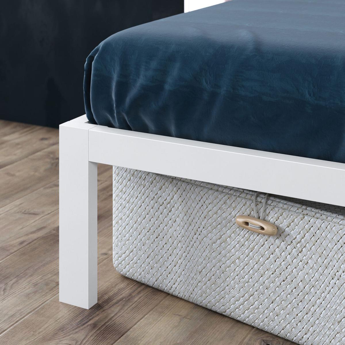 Sally White Metal Bed Frame - White / King – image 6