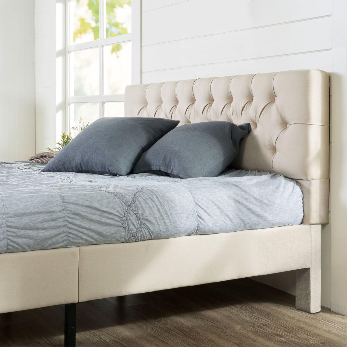Helga Cream Chesterfield Button Tufted Bed Frame - Cream / Double – image 2