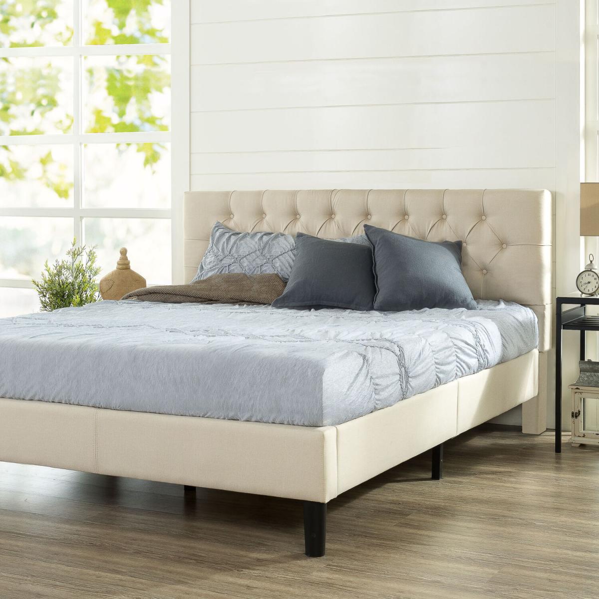 Helga Cream Chesterfield Button Tufted Bed Frame - Cream / Double – image 3