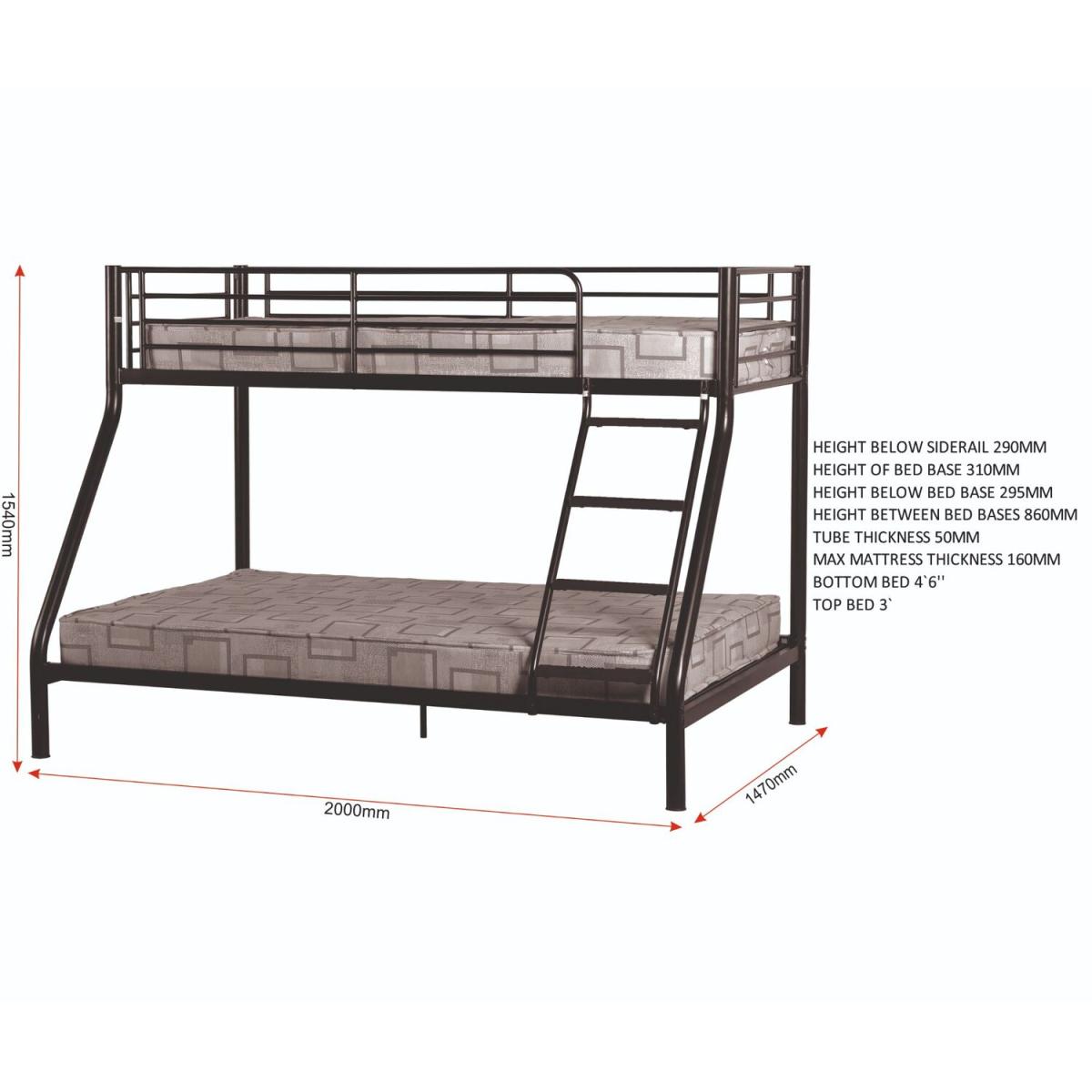 Tandi Triple Sleeper Bunk Bed - Black – image 7