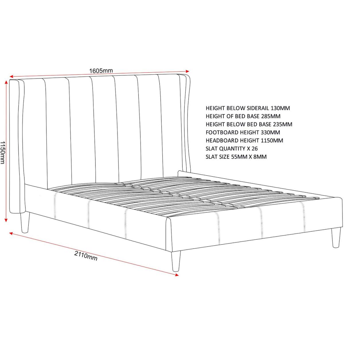 Amelia 4'6" Bed - Double - Oyster – image 16