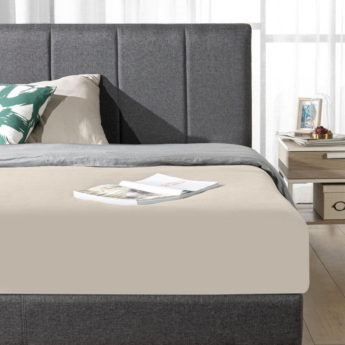 Eddy Grey Upholstered Bed Frame with USB Ports - Grey / King – image 3