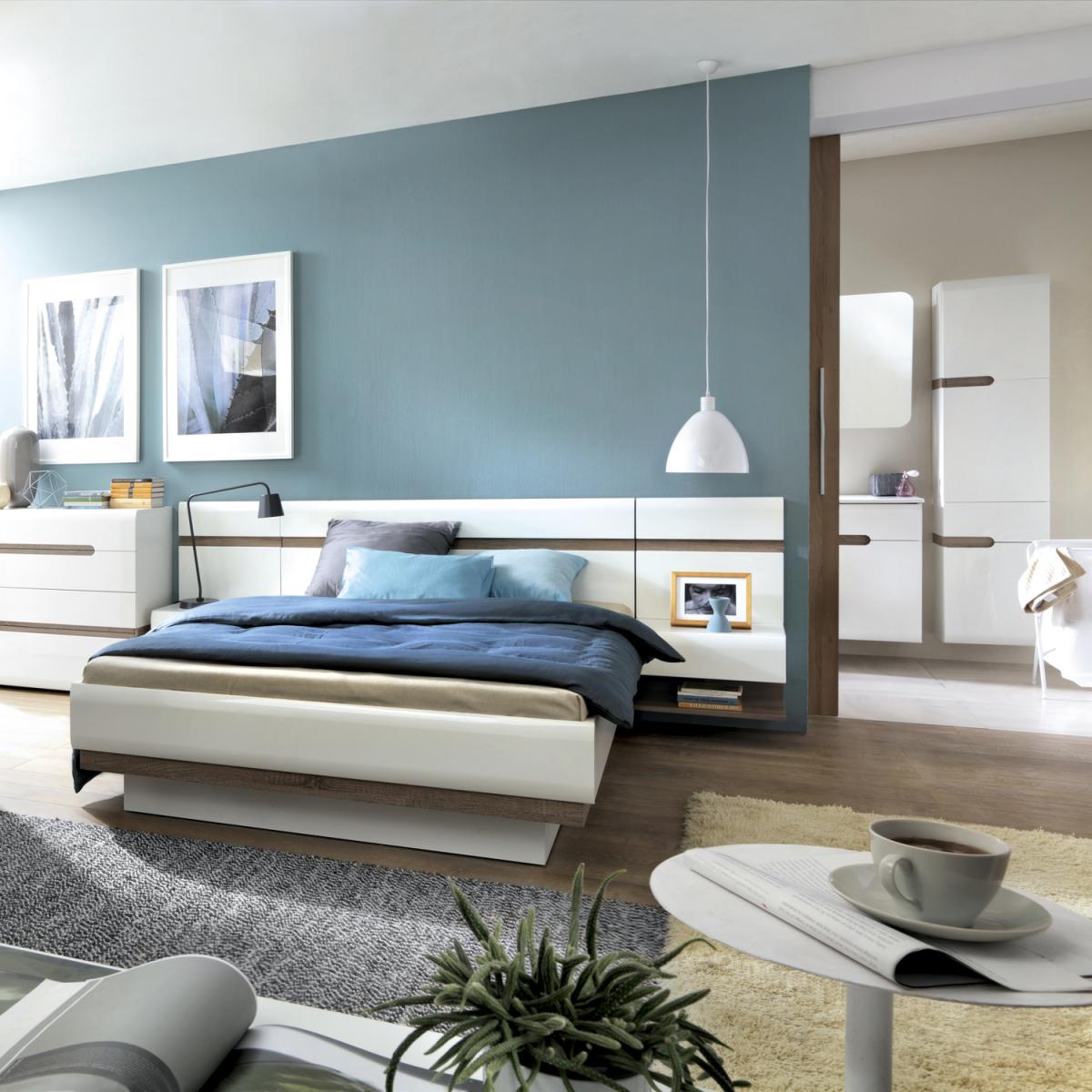 Jonas & James Leece Bed with Lift Up Function - White with oak trim – image 5