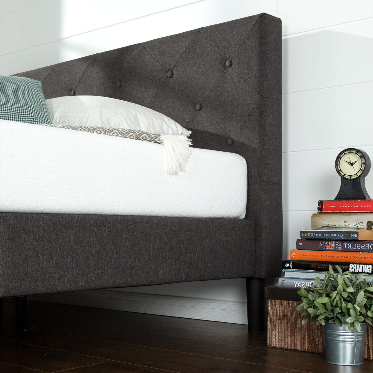 Marcie Dark Grey Upholstered Bed Frame - Dark Grey / Double – image 3