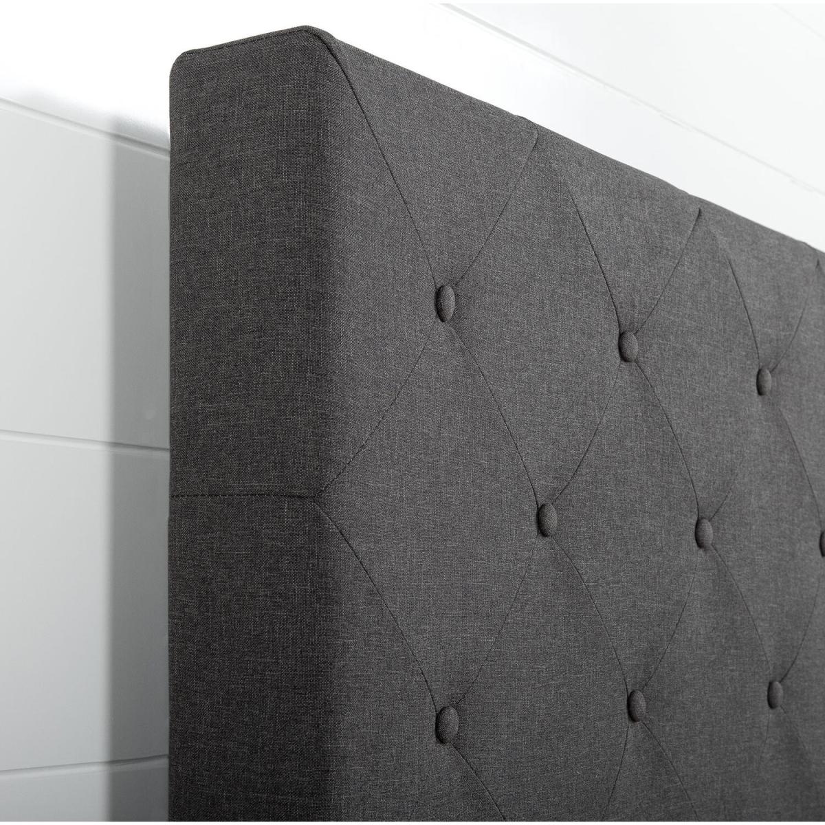 Marcie Dark Grey Upholstered Bed Frame - Dark Grey / Double – image 4