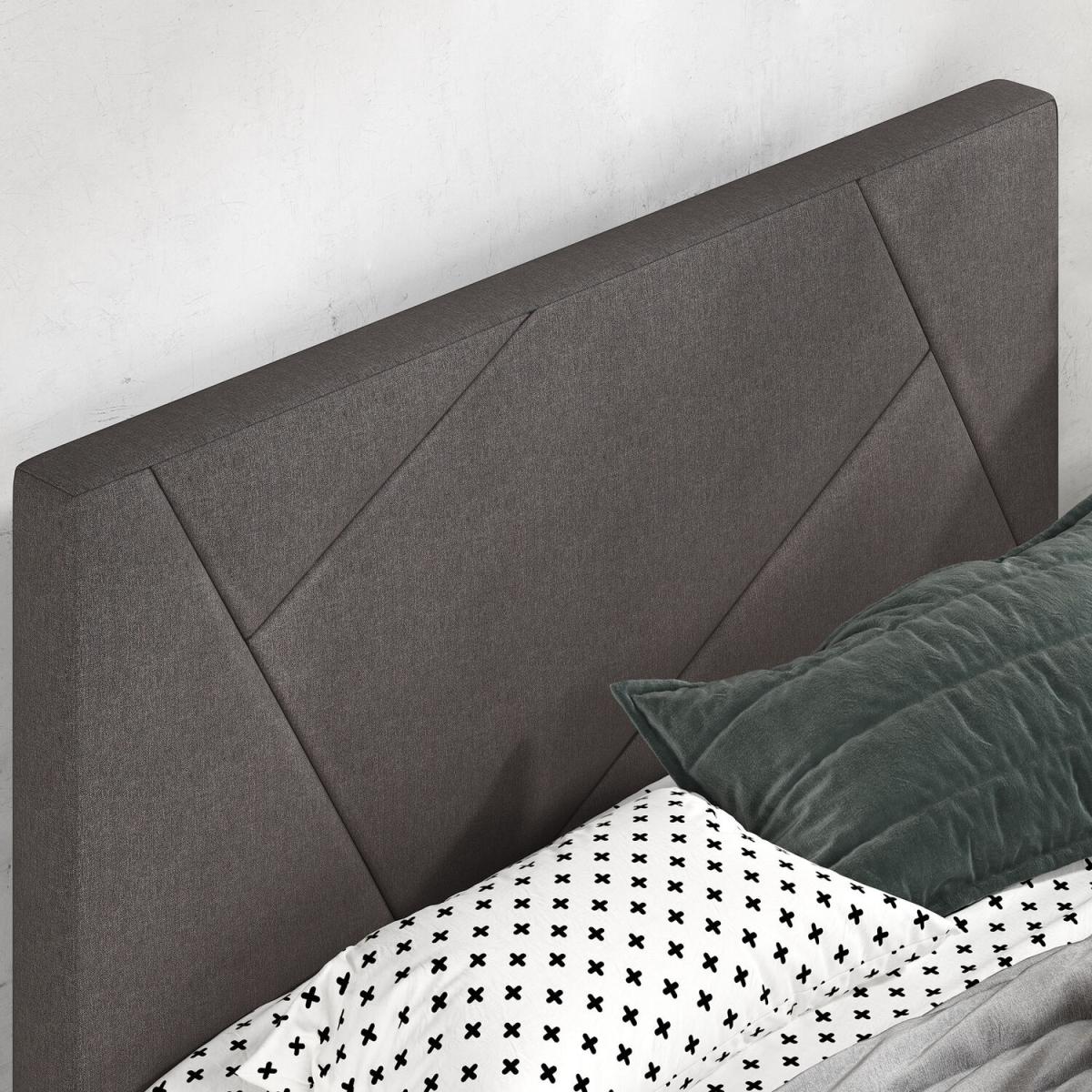 Linus Dark Grey Upholstered Bed Frame - Dark Grey / King – image 4