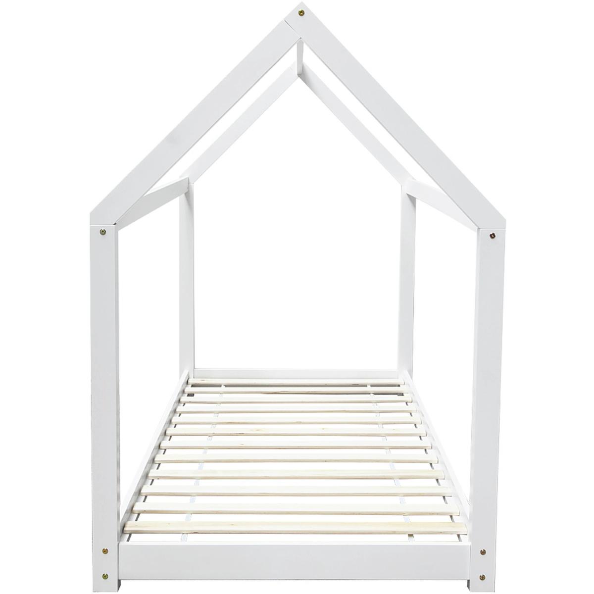 Treehouse House Style White Wooden Kids Bed Frame - White – image 2