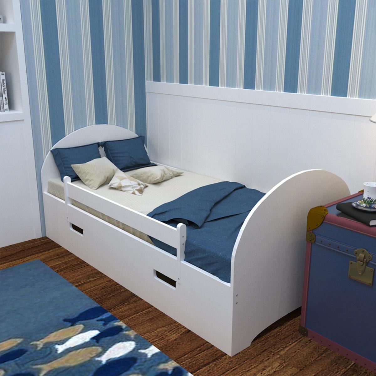 Bed Frame With Storage Drawers - White – image 2