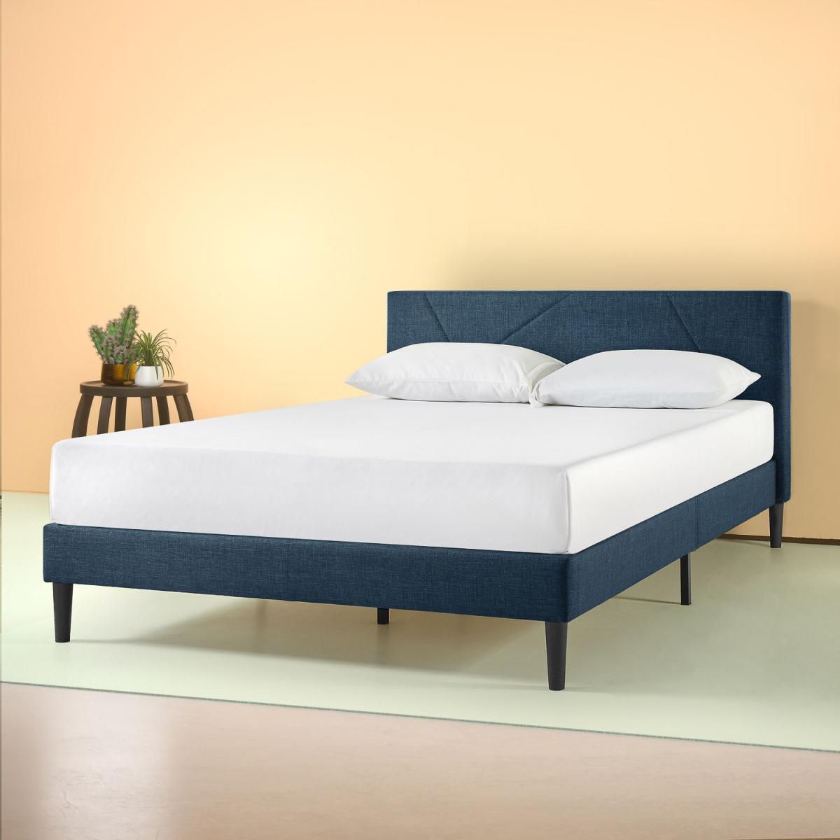 Jimmy Navy Blue Upholstered Bed Frame - Navy – image 3