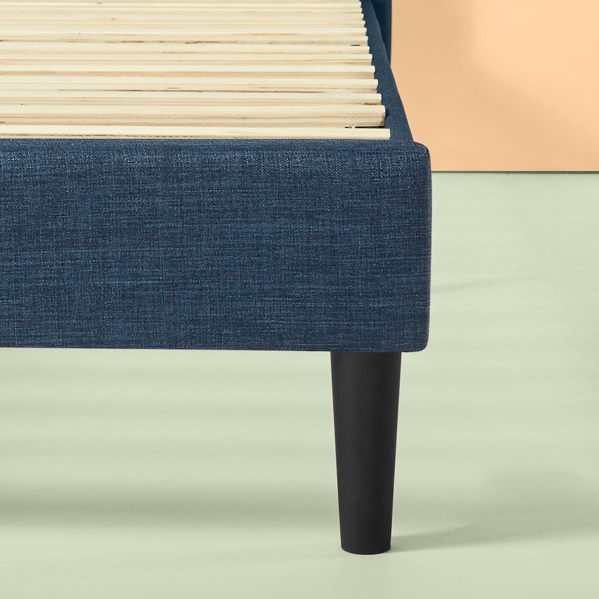 Jimmy Navy Blue Upholstered Bed Frame - Navy – image 5