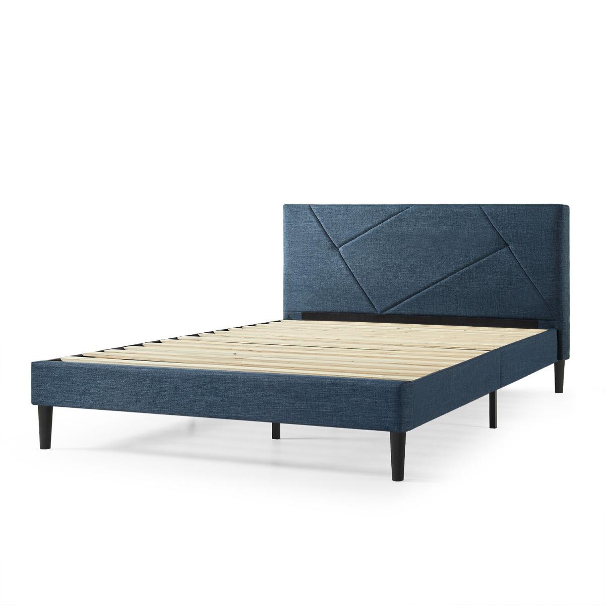 Jimmy Navy Blue Upholstered Bed Frame - Navy – image 7
