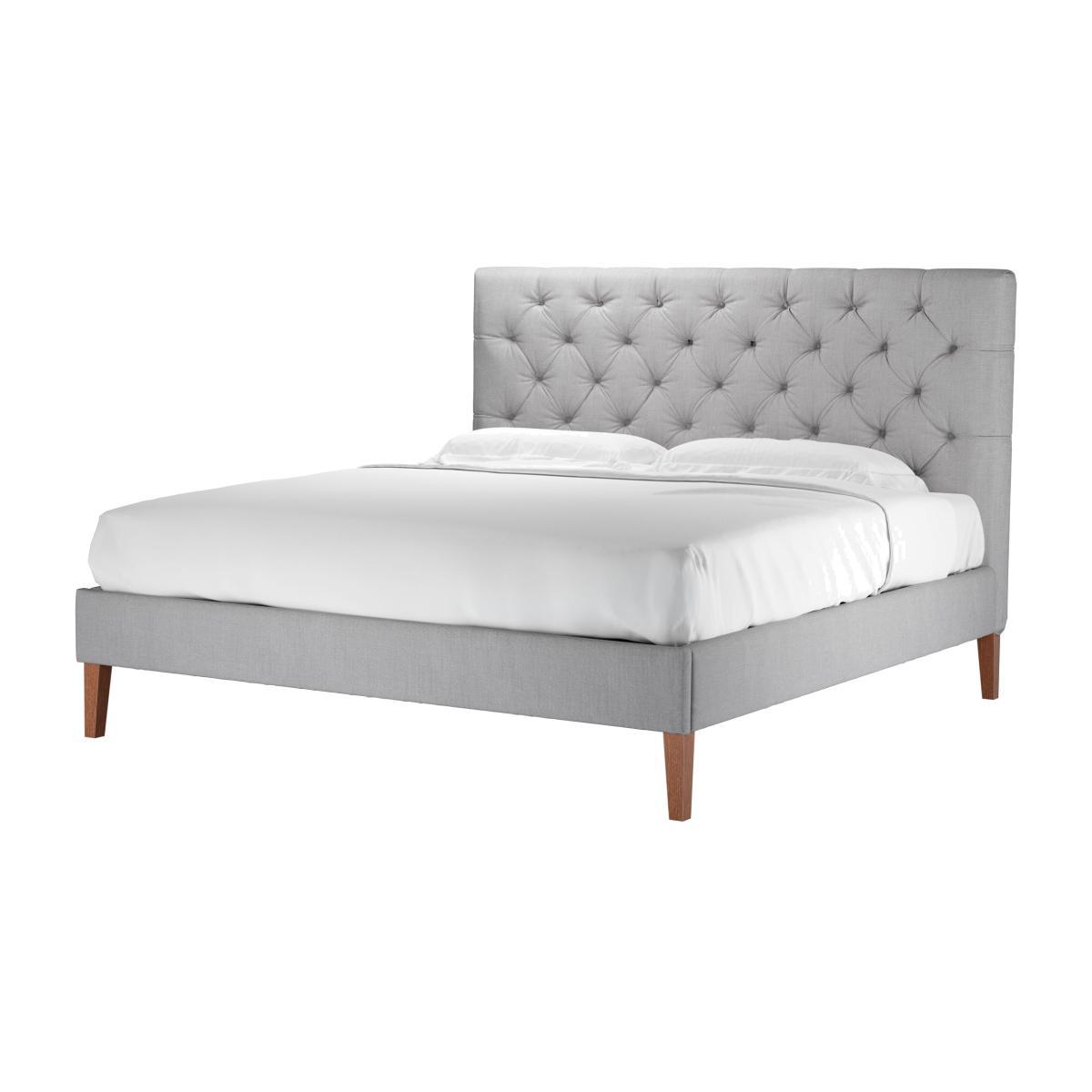 Rosalie 130cm Super King Bed in Cobble Brushed Linen Cotton - sofa.com – image 1