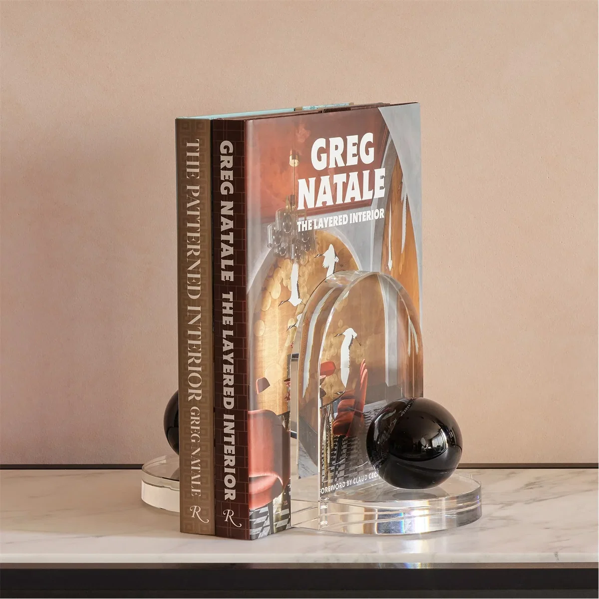 Crystal Bookends Clear & Black Onyx – image 3
