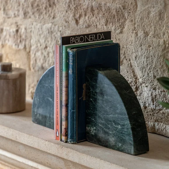 Cedar & Sage Set of 2 Tamera Marble Bookends – image 2