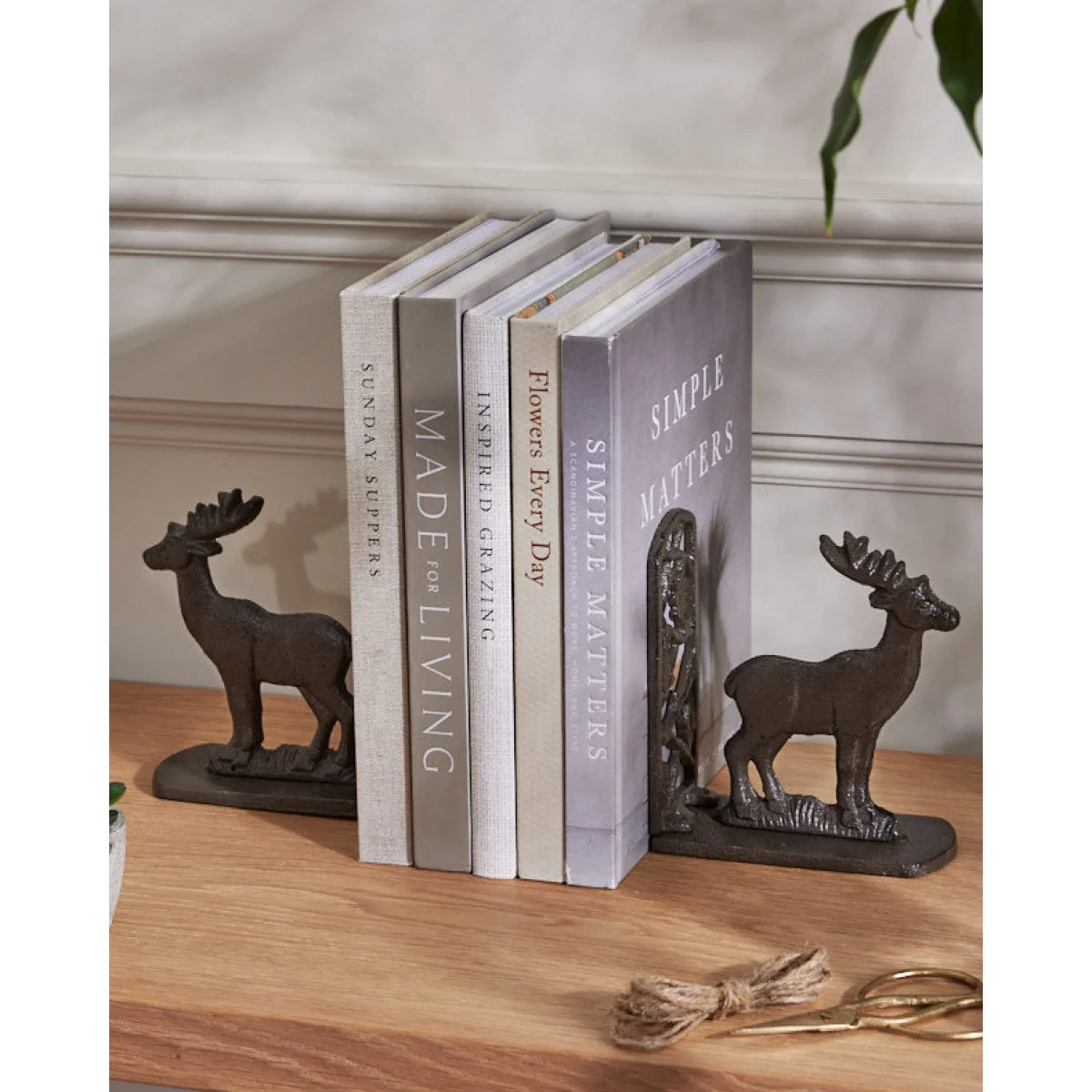 Pair of Cast Iron Stag Bookends – image 2