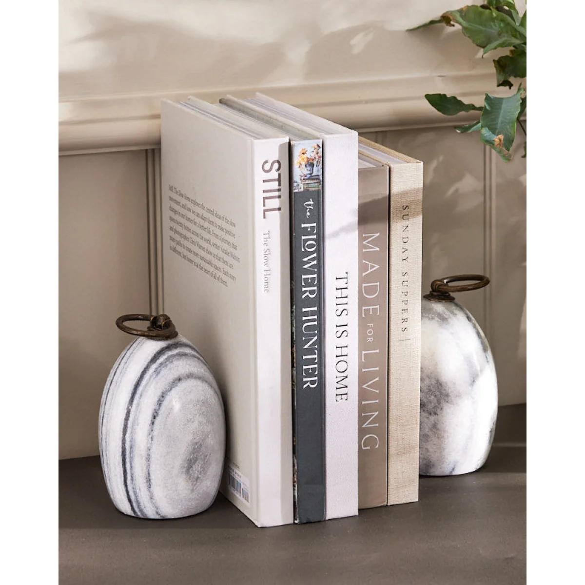 Pair of Grey Marble Bookends – image 2