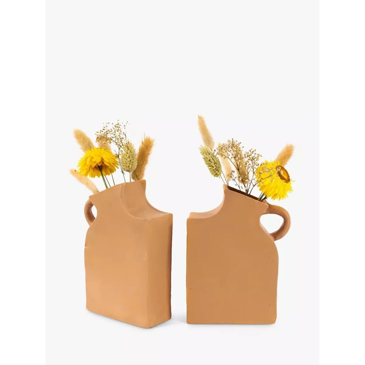Sculpd Pottery Bookend Vases Set – image 5