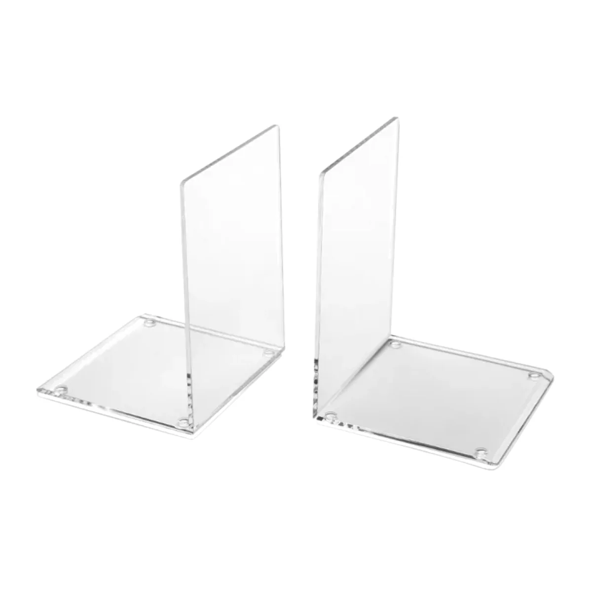 Osco Acrylic Bookends, Set of 2, Clear