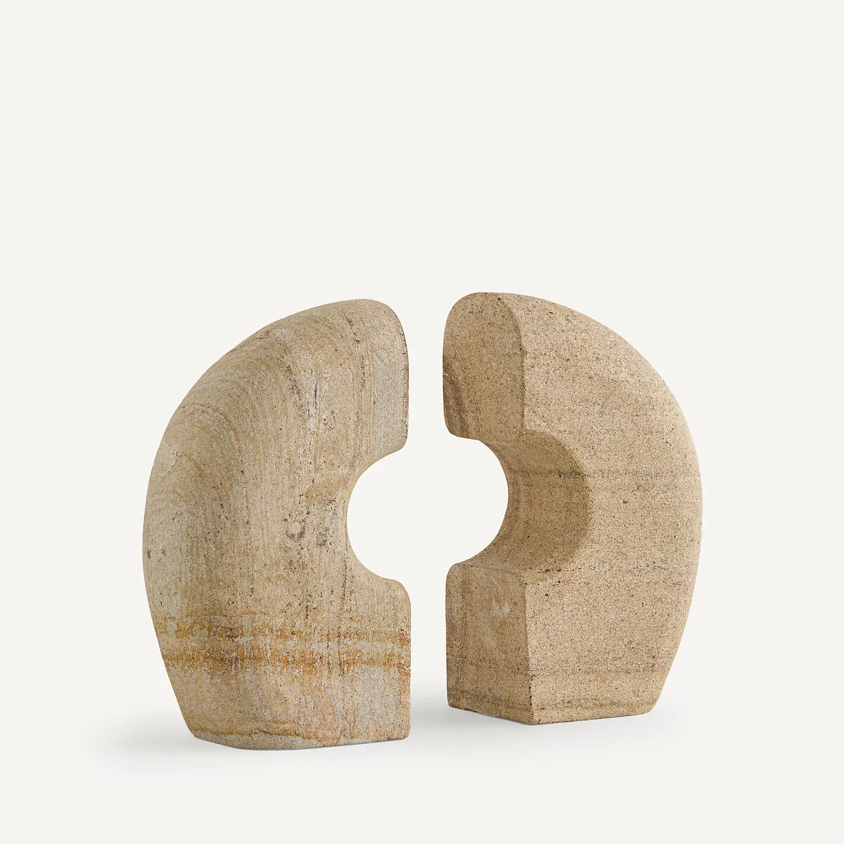Set of 2 Sandsti Limestone Bookends – image 4