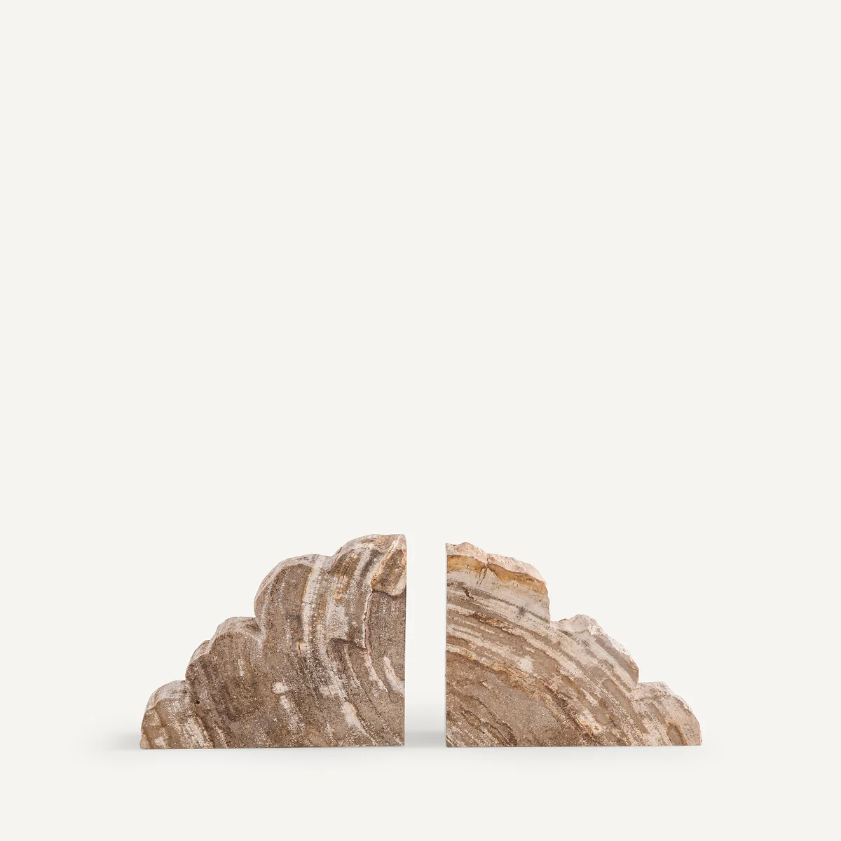 Set of 2 Kayu Petrified Wood Bookends – image 3